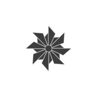 Vector sign of the pinwheel symbol is isolated on a white background. pinwheel icon color editable.