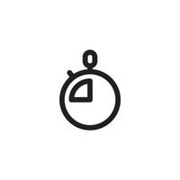 Vector sign of the time symbol is isolated on a white background. time icon color editable.