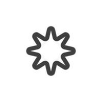 Vector sign of the star symbol is isolated on a white background. star icon color editable.