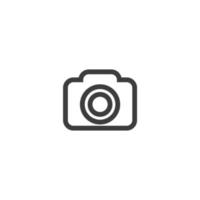 Vector sign of the camera symbol is isolated on a white background. camera icon color editable.