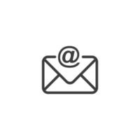 Outline email icon isolated on grey background. Open envelope pictogram.  Line mail symbol for website design, mobile application, ui. Vector  illustration. Eps10 6417311 Vector Art at Vecteezy