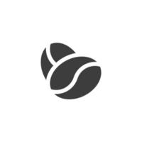 Vector sign of the Coffee Bean symbol is isolated on a white background. Coffee Bean icon color editable.