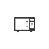 Vector sign of the microwave symbol is isolated on a white background. microwave icon color editable.