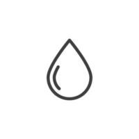 el signo vectorial del símbolo de la gota de agua está aislado en un fondo blanco. color de icono de gota de agua editable. vector