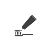 el signo vectorial del símbolo de la pasta dental está aislado en un fondo blanco. color de icono de pasta dental editable. vector