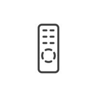 Vector sign of the remote symbol is isolated on a white background. remote icon color editable.