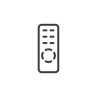 Vector sign of the remote symbol is isolated on a white background. remote icon color editable.