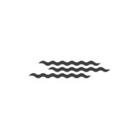 Vector sign of the wave symbol is isolated on a white background. wave icon color editable.