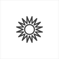 Vector sign of the sun symbol is isolated on a white background. sun icon color editable.