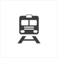 Vector sign of the train symbol is isolated on a white background. train icon color editable.