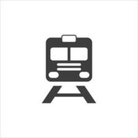 el signo vectorial del símbolo del tren está aislado en un fondo blanco. color del icono del tren editable. vector