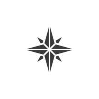 Vector sign of the compass symbol is isolated on a white background. compass icon color editable.