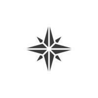 Vector sign of the compass symbol is isolated on a white background. compass icon color editable.