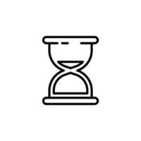 Vector sign of the Hourglass symbol is isolated on a white background. Hourglass icon color editable.