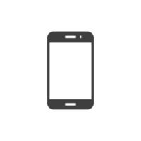 Vector sign of the Smartphone symbol is isolated on a white background. Smartphone icon color editable.