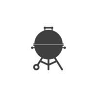 el signo vectorial del símbolo de la parrilla de barbacoa está aislado en un fondo blanco. color de icono de parrilla de barbacoa editable. vector