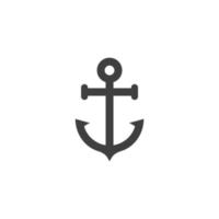 Vector sign of the anchor symbol is isolated on a white background. anchor icon color editable.