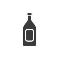 Vector sign of the bottle symbol is isolated on a white background. bottle icon color editable.