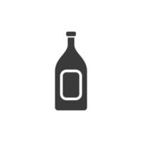 el signo vectorial del símbolo de la botella está aislado en un fondo blanco. color de icono de botella editable. vector