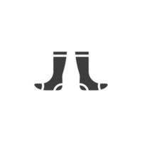 Vector sign of the socks symbol is isolated on a white background. socks icon color editable.