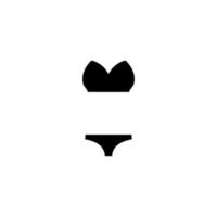Vector sign of the Swimsuit symbol is isolated on a white background. Swimsuit icon color editable.