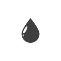 el signo vectorial del símbolo de la gota de agua está aislado en un fondo blanco. color de icono de gota de agua editable. vector