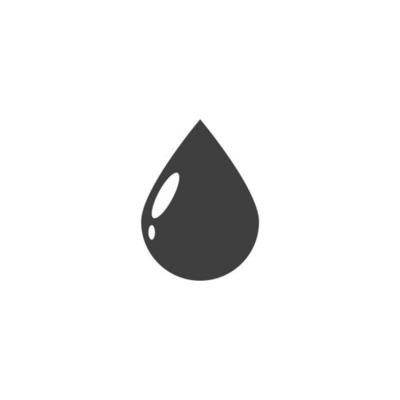 Vector sign of the water drop symbol is isolated on a white background. water drop icon color editable.