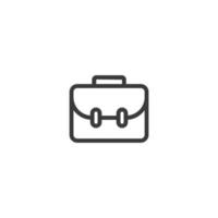 Vector sign of the Briefcase symbol is isolated on a white background. Briefcase icon color editable.