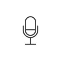 Vector sign of the podcast symbol is isolated on a white background. podcast icon color editable.