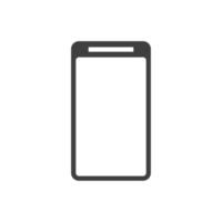 Vector sign of the Smartphone symbol is isolated on a white background. Smartphone icon color editable.