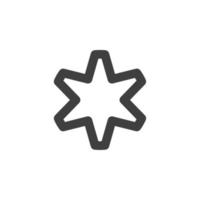 Vector sign of the star symbol is isolated on a white background. star icon color editable.