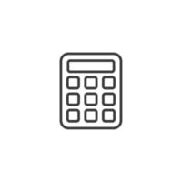 Vector sign of the Calculator symbol is isolated on a white background. Calculator icon color editable.