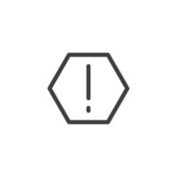 Vector sign of the warning symbol is isolated on a white background. warning icon color editable.