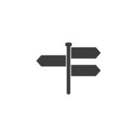 Vector sign of the blank signs pointing in opposite directions symbol is isolated on a white background. blank signs pointing in opposite directions icon color editable.