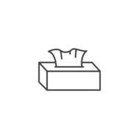 Vector sign of the Tissue box symbol is isolated on a white background. Tissue box icon color editable.