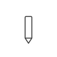 Vector sign of the pencil symbol is isolated on a white background. pencil icon color editable.