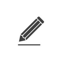 Vector sign of the pencil symbol is isolated on a white background. pencil icon color editable.