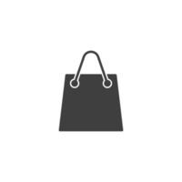 el signo vectorial del símbolo de la bolsa de compras está aislado en un fondo blanco. color del icono de la bolsa de compras editable. vector