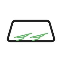 Windshield Line Green and Black Icon vector