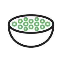 línea de alimentos icono verde y negro vector