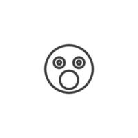Vector sign of the emoticon face symbol is isolated on a white background. emoticon face icon color editable.
