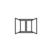 Vector sign of the Window symbol is isolated on a white background. Window icon color editable.
