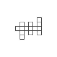 Vector sign of the crossword symbol is isolated on a white background. crossword icon color editable.