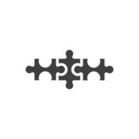 el signo vectorial del símbolo del rompecabezas está aislado en un fondo blanco. color del icono del rompecabezas editable. vector