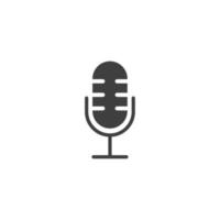 Vector sign of the podcast symbol is isolated on a white background. podcast icon color editable.