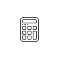 Vector sign of the Calculator symbol is isolated on a white background. Calculator icon color editable.