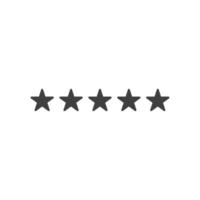 Vector sign of the Star rating symbol is isolated on a white background. Star rating icon color editable.