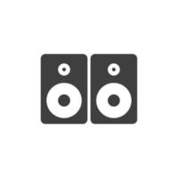 Vector sign of the Sound speaker symbol is isolated on a white background. Sound speaker icon color editable.