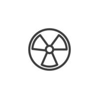 Vector sign of the Radiation symbol is isolated on a white background. Radiation icon color editable.