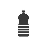 el signo vectorial del símbolo de la botella está aislado en un fondo blanco. color de icono de botella editable. vector